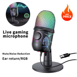 Micrô ngưng tụ RGB với đèn thở Chân đế micrô để bàn cho máy tính xách tay PC Phát trực tiếp Hội nghị truyền hình Trò chơi trực tuyến2026