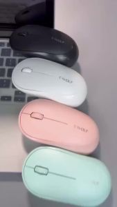 (HD1) New Thunderwolf Q18 Wireless Mouse for Office and Business Colorful Energy-Saving Ultra-Thin 2.4g The optical mouse is fresh and cute