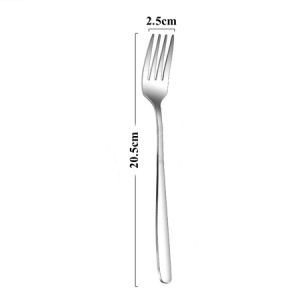 Korean Cutlery Korean Style Flatware Stainless Steel Dining Spoon and Fork Food Grade Dinnerware