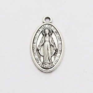 Saint Benedict Marys Apparition Nursia Patron Against Evil Medal Pendant Zinc Alloy 0.94 inches Tall Necklace Decor