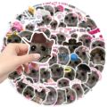 สติกเกอร์ Meme ตลกลายหนูแฮมสเตอร์เศร้าน่ารักจำนวน56ชิ้นสติกเกอร์รูปสัตว์กราฟฟิตีแบบทำมือรูปลอกกีตาร์แล็ปท็อปจักรยานของเล่นสำหรับเด็ก. 