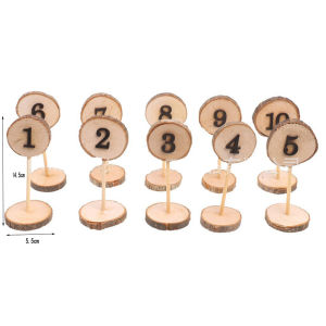 Wooden Table Number for Banquet Restaurant Party Decor