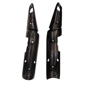 Motorcycle Performances Exhaust Cover Heat Dissipation System Pipe Guard Carbon Fiber Pattern Non Slip Grip for Y15ZR