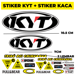 Stiker KYT Stiker Kaca Helm Murah Cutting Bahan Vynil Tahan Lama Anti Air stiker kaca helm stiker visor helm stiker kyt