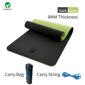 8MM Non-slip TPE Yoga Mat Pilates fitness gym slim yoga mat free cary bag