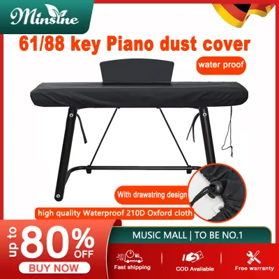 Minsine Piano Keyboard Dustproof and Splashproof Opening 88 key 61 Key Keyboard Cover Dust Cover Drawstring Draw Keyboard Instrument Cover - intl