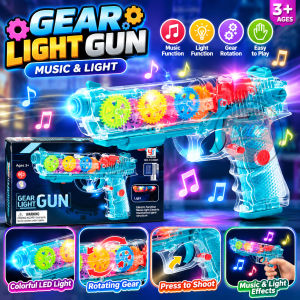Gear Light Gun with Flash Light - Educational Transparent Playing Gun for Kids - Best Gift for Kids