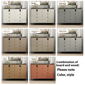 [CozyNest ]Chest Of Drawer Full Solid Wood Bucket Nordic Storage Simple And Luxurious Pas Lock Rock Board Small Household Living Room Side