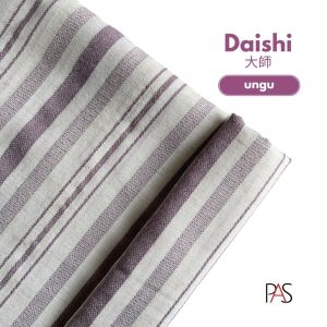 [MINIMAL 2X KLIK UNTUK 1 YARD] Kain Linen Rayon Poly Motif Salur Ecer Bahan Daishi Premium HARGA 1/2 YARD