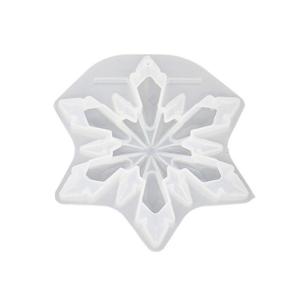 Decorative Snowflake Pendant Mould Flexible Silicone Mold for Christmas Tree Decoration Handmade Molding Tool