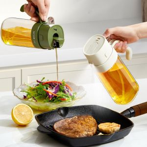 FAIRY ใช้งานได้สองทาง ขวดสเปรย์น้ำมัน แก้ว ถอดออกได้ หม้อเทน้ำมัน ของใช้ในครัว ล็อคป้องกันการรั่วซึม ขวดน้ำมันมะกอก หม้อทอดไร้น้ำมัน