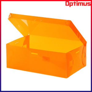 Transparent Shoe Box 28.5 x 10 x 18.5 cm - Orange
