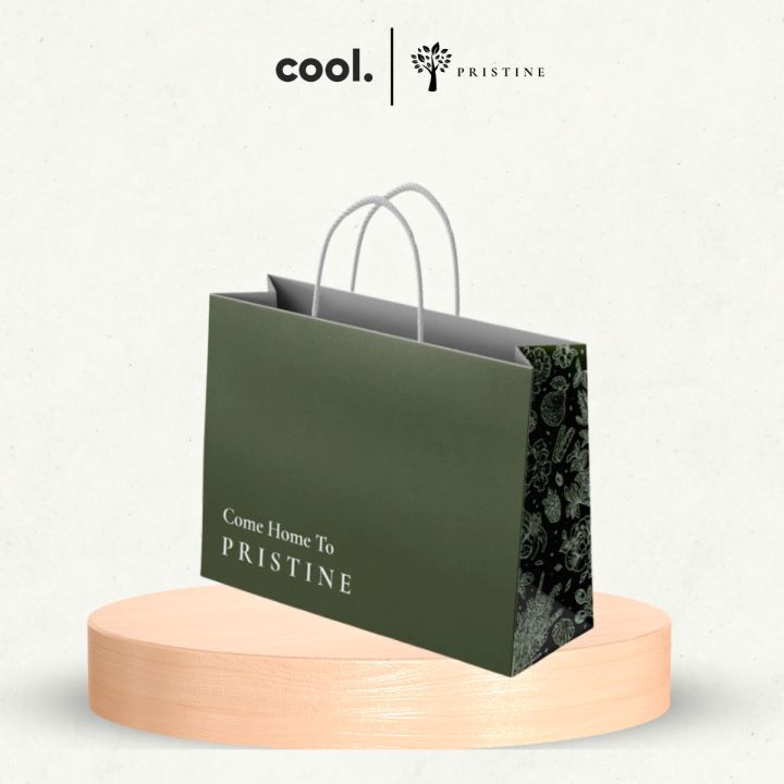 Pristine Paper Bag | Elegant Gift Packaging | Spacious 4-Item Capacity | Eco-Friendly Design | Perfect for Pristine Fragrances