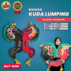 jual mainan kuda lumping tradisional bahan bambu mainan kuda kepang untuk anak TK harga grosir siap kirim