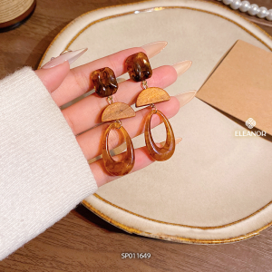 Bông tai nữ chuôi bạc 925 Eleanor Accessories dáng thả phụ kiện trang sức khuyên tai 11649