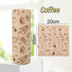 1 Roll 20Sheet Microfiber Cleaning Cloth rag Reusable kitchen Absorbent Towel Non-stick Oil handtorn rag Cleaning Wipes Dishcloth Household