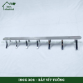 Móc treo đồ nhà tắm Inox 304 đúc PHÁT ĐẠT (5,6,7 móc) không rỉ sét, Móc áo inox cao cấp, giá treo inox (SP001). 