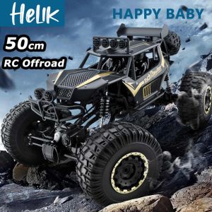 Mainan Mobil Remote Control Besar 1:8 Bahan Alloy 4WD 50cm 2.4G Remote Hadiah untuk Anak