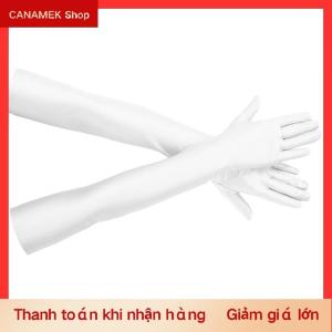 CS Cao đàn hồi Spandex mặt trời bảo vệ găng tay bên hộp đêm hiệu suất đám cưới găng tay màu đen
