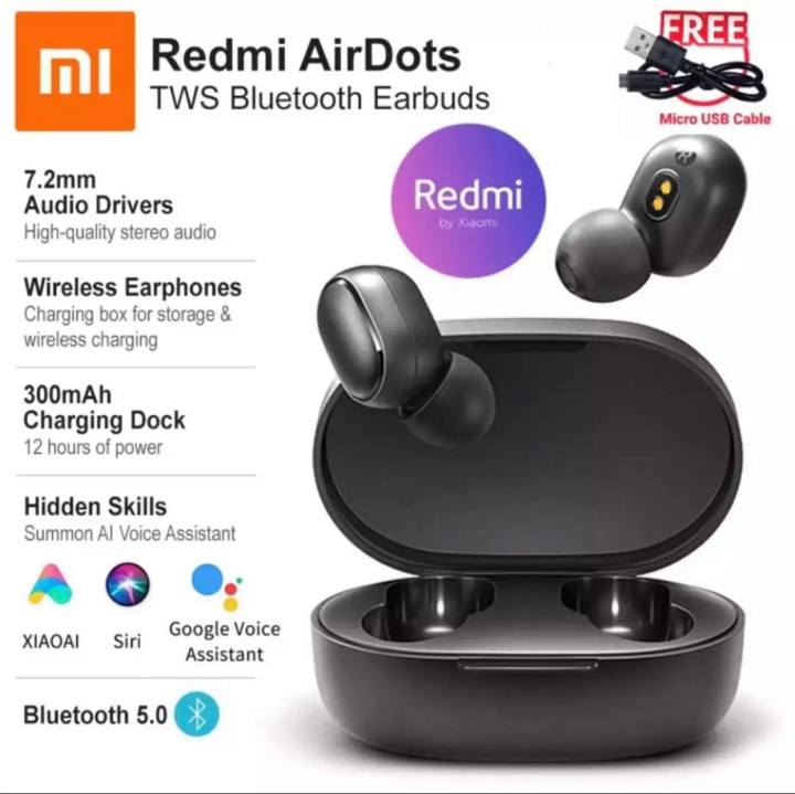 Xiaomi Redmi Airdots S TWS Noise Cancellation Earbuds Original Mi