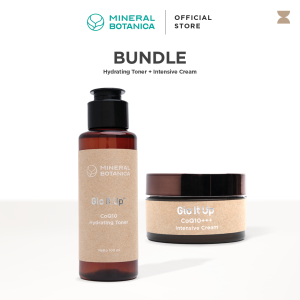 Mineral Botanica Glo It Up CoQ10+++ Intensive Repair Cream + Toner (Antioksidan/Anti Aging/Mencerahkan)