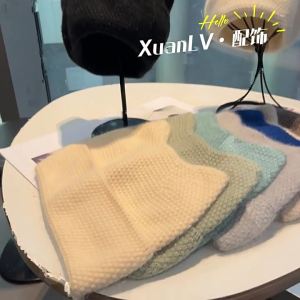 Stylish Cats Ears Knitted Hat Winter Snow Hat Animal Ears Crochet Hat for Women Girl Skiing Snowboarding Cycling Travel