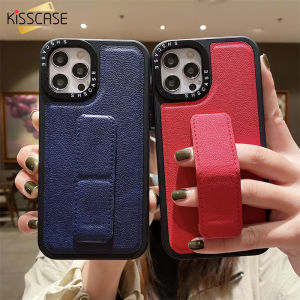 KISSCASE For iPhone 13 Pro Max Multicolor Folding Bracket Phone Desk Holder Case Leather Anti-Slip Anti-Drop Phone Case For iPhone 13 12 11 Pro Max X XR XS Max 7 8 Plus Back Cover
