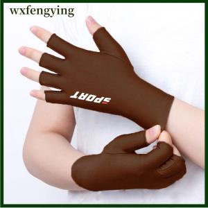 wxfengying Anti-UV Men Women Fishing Gloves Sunscreen Antiskid Spring Summer Ice Cool Breathable Cycling Gloves Fishing