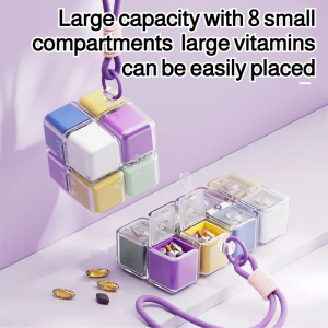 Double Layer Lightproof Magnetic Pill Organizer Waterproof Portable Medicine Storage Box Durable MultiCompartment Pill Case With Secure Magnetic Closure