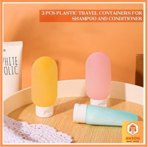 3in1 PP Soft Tube Refillable Portable Travel Pack Tubes Squeeze Cosmetic Containers Cream Lotion Plastic Bottle旅行洗漱软管分装瓶