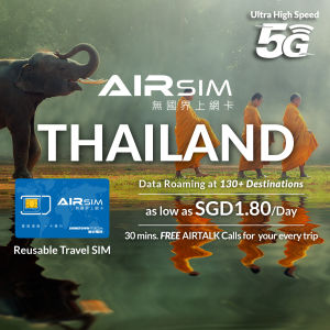 AIRSIM Reusable Global Travel Prepaid SIM - Thailand