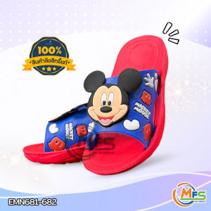 พร้อมส่ง!! รองเท้าแตะเด็ก รุ่น EMN681-682 ลายมินนี่และมิกกี้เมาส์ ลิขสิทธิ์แท้ 100 % ใส่สบาย น่ารัก มี 4 สีให้เลือก