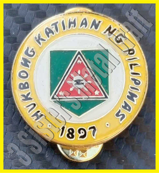 Hukbong Kaatihan Pin, Laminated, Brass materials, 3cm diammeter, molder ...