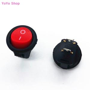 💕 YoYo Shop 💕 10pcs KCD11 Diameter Small Round Boat Rocker Switches Black Mini Round Black White Red 2 Pin ON-OFF Rocker Switch