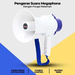 PROMO Megaphone Toa Bluetooth Charger Untuk Demo Jualan Speaker Portable pengeras suara 75 W - Biru