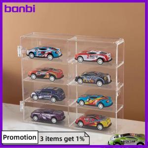 banbi 1 Piece Dustproof Car Non Punching Adhesive Wall Transparent Storage Box 1:64 Acrylic Car Display Box For Car Model Toy Cabinet Rack