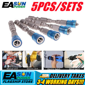 5Pcs Colorful Tool Steel 1/4 Hex Shank Strong Magnetic Screwdriver Bit with Cross Head for Household Use and Work Use