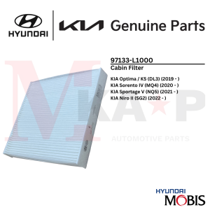 [ORIGINAL] Cabin Air Filter Assembly Fits KIA Optima / Sorento / Sportage / Niro (97133-L1000)