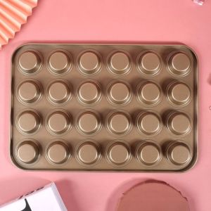 Chảo Muffin dày 12 / 24 cốc để nướng Khay nướng bánh cupcake không dính Máy rửa bát Tay cầm mở rộng an toàn Bộ cốc đựng trứng Cheesecake2026