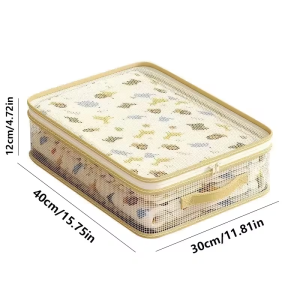 Thickened Storage Bags for 4-Piece Bedding Set Household Dust & Mildew Proof Organizer Bag for Bed Sheets Quilt Cover Large Capacity Closet Clothes Quilt Storage Organizer