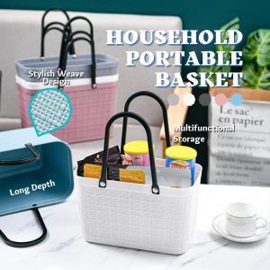 AOR Shopping Basket with Large Handle / Japanese Style Marketing / Bakul Raga Segiempat dgn Pemegang / Beg untuk Membeli Belah / Travelling & Balik Kampung Raya / Hospital / Picnic / Black Camping