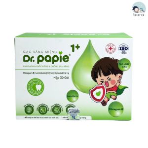 Gạc rơ lưỡi Dr.Papie cho bé từ 1 tuổi làm sạch ngừa sâu răng cho bé [Hộp 30 gói]