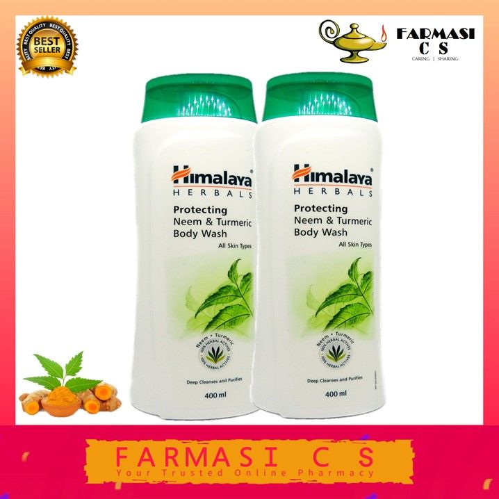 Himalaya Protecting Neem & Turmeric Body Wash 400ml x 2 (TWIN) EXP09/