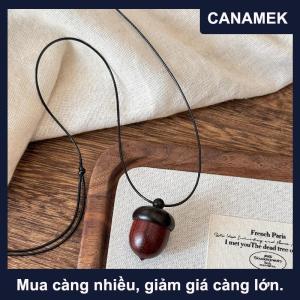 【CANAMEK】 Sáng tạo có thể mở ra acorn Mặt dây chuyền dài dây chuyền choker cho phụ nữ người đàn ông thích hợp áo len chuỗi trang sức quà tặng
