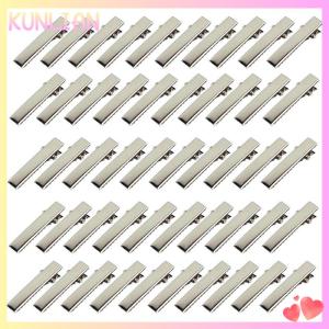 [KUNLIAN] 50PCS Fashion Flat Metal Hair Clips Prong Flat Hair Clips Metal Hairpin