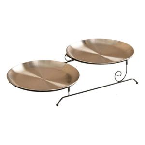 Khay phục vụ bánh phong cách cho lễ kỷ niệm và tụ họp hai tầng món tráng miệng tấm trưng bày tiệc sinh nhật chủ