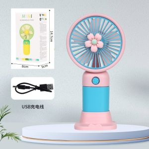 Flower small fan mini handheld summer fresh and portable fan usb electric fan cell phone holder fan