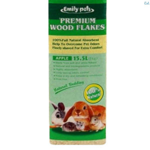 1kg Emily Premium Wood Flakes Shavings Hamster Rabbit All Stages Pet Kusot Natural Bedding