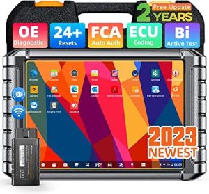 FOXWELL NT1009 Bi-Directional Scan Tool All System Car Diagnostic Tool 30+ Resets OBD2 Scanner Code Reader Bluetooth Wireless Auto/ABS Bleeding/Injector Coding