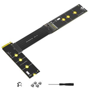 Flexible M.2 PCIE4.0 Adapter Cable 30CM Supports Double Protocols Solid Disks 2230-2280 Sizes for Multiple Systems
